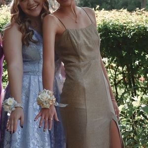 GOLD SPARKLY PROM DRESS